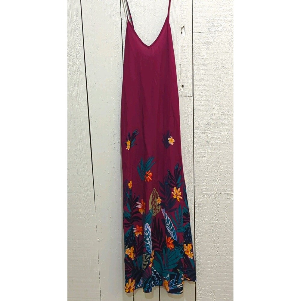 Old Navy Women’s Purple Floral Maxi Dress V-Neck Sleeveless Strappy M